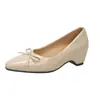 Sapatilhas bico fino com laço, sapatos baixos femininos, novos sapatos versáteis da moda 2026, sapatos slip-on para todas as estações