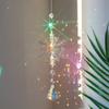 Sinos de Vento de Cristal Floco de Neve de Natal Ornamento Luz e Sombra Arco-Íris Janela Decoração de Árvore de Natal Caçador de Sonhos Edição Limitada de Natal