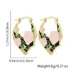 Ins Moda Geométrico Alto Sentido Cobre Chapado Oro Real Irregular Gota de Aceite Hebilla de Oreja Viento Frío Pendientes para Mujer Joyería para Oreja