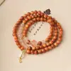 Pulseira Taihang Yabai Círculo Duplo Estilo Nacional Literário Brincadeira Arte Contas de Buda Rosário Pedra Shoushan Pulseira de Amor Pulseira Feminina