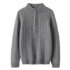 Otoño e Invierno nuevo suéter de cachemira para niños medio cuello alto grueso jacquard suéter cálido camisa de fondo de punto suelta para niños