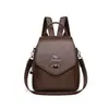Mochila de Cuero Suave Estilo Vintage 2026 para Mujer, Bolso Cruzado Pequeño de un Solo Hombro Versátil y de Moda, Mini Mochila de Viaje Casual