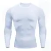 Roupas de ginástica transfronteiriças europeias e americanas Camiseta masculina PRO de secagem rápida Corrida Stretch Suado Roupas apertadas Maratona Roupas esportivas