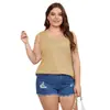 Amazon comercio exterior talla grande para mujer blusa deportiva transpirable elástica sexy chaleco en forma de I top para correr para mujer
