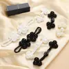 Botones Qipao, Botones Tejidos Hanfu de Perlas Cosidos a Mano, Botones de Placa con Perlas, Botones Decorativos, Botones de Placa de Perlas Hechos a Mano