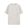 2026 Nova Camiseta Masculina de Manga Curta Estilo Workwear para Uso Externo Secagem Rápida com Bolso e Zíper Verão Tendência Marca Solta Gola Redonda