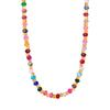 Diseño de dopamina con cuentas de turmalina de colores múltiples, diseño de cuentas, hecho a mano, simple, versátil, collar de acero de titanio