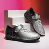 Zapatos de fútbol para niños transfronterizos de velcro con tacos para jóvenes y estudiantes de primaria para entrenamiento deportivo y competición, tallas 29-39