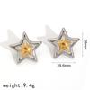 Novos brincos de estrela de cinco pontas combinando com cores douradas e prateadas, brincos femininos de personalidade, nicho em forma de estrela, brincos de ouro 18k que não desbotam