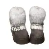 Botas de nieve para mujer petite, estilo nuevo de invierno 2026, adelgazantes, con forro de pelo, suela de plataforma gruesa, con correas, forradas de felpa y engrosadas para abrigar