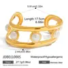 Pulseira de Acrílico Pérola Ondulada de Camada Dupla, Pulseira de Aço Inoxidável, Estilo Elegante e Silencioso, Luxo Leve e High-End, Transfronteiriço