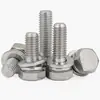 Suministro Directo de Fábrica de Tornillos Combinados Hexagonales Exteriores Acero Inoxidable 304 Arandela Plana de Resorte Hexagonal Combinación Tornillos Combinados M3-M12