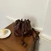 Bolso Pequeño de Moda Nuevo para Mujer, Bolso Cruzado de Hombro Estilo Nuevo, Versátil Bolso Cubo Retro Nuevo