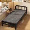 Cama plegable de hierro duradera para oficina, dormitorio, empresa, uso doméstico, cama sencilla para viviendas de alquiler, cama exterior, cama plegable para siesta