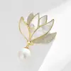 Broche de Lótus Estilo Chinês, Luxo Leve, Sensação de Alto Padrão, Broches Atacado, Corsage Elegante de Nicho, Fivela Anti-Exposição, Acessórios de Roupa para Mulheres
