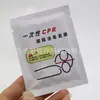 Mascarilla Desechable para RCP, Mascarilla de Respiración Artificial Boca a Boca, Tarjeta de Entrenamiento de Primeros Auxilios de la Cruz Roja Reanimación Cardiopulmonar