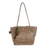 Bolso de Mano Estampado de Leopardo para Mujer Gran Capacidad 2026 Nuevo Otoño Invierno Retro Hombro Único Bolso Madre-Hijo Estampado para Viajes al Trabajo Bolso Tote Debajo del Brazo