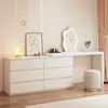 Penteadeira quarto moderno minimalista cômoda luz integrada luxo armário de cabeceira armário de toucador mesa de maquiagem retrátil armário de armazenamento