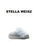 Pantuflas peludas de suela gruesa para mujer, moda de invierno, puntera cerrada, slip-on, cálidas, botas de nieve, pantuflas de felpa