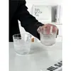 Estilo Ins Simples Padrão Vertical Vidro Copo de Uísque Gelo Café Americano Xícara de Latte Copo de Coquetel Copo para Bebidas Misturadas