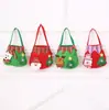 Bolsa de manzana navideña transfronteriza de dibujos animados, bolsa de mano de felpa tridimensional de Santa Claus, bolsa de regalo de tela, bolsa de dulces