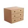 Cajón de Almacenamiento de Papel Tipo Cajón Escritorio Creativo Organización de Archivos Simple Sujetalibros de Papel Caja de Almacenamiento de Archivos de Papel Kraft