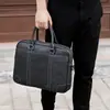 Bolsa masculina nova transfronteiriça bolsa de mão de couro grande capacidade bolsa para computador de 14 polegadas pasta executiva de viagem masculina atacado