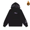 Sudadera con capucha de estilo americano, estampado de letras y llamas para la calle, unisex, diseño moderno, estilo nicho, corte holgado, casual, adecuada para parejas