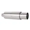 Tubo de Escape Modificado de Acero Inoxidable para Coche Interfaz de 63 mm Boca Plana Silenciador de Tambor Recto Tubo de Cola Sección Trasera del Silenciador Tambor