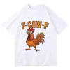 Nova Camiseta Divertida 2025 F Frango Harajuku Manga Curta para Mulheres, Camiseta Engraçada com Estética de Frango, Top Casual Oversized para Homens e Mulheres