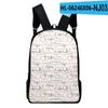 2022 Amazon Transfronterizo Nuevo Producto Texto Café Bolsa 3D Periférico Mochila 3D Tela Oxford Mochila 3D