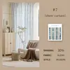 Exportación Transfronteriza de Cortinas de Lino y Gasa Estilo Pastoral Francés, Cortinas Transparentes Estampadas que Dejan Pasar la Luz y a las Personas, Adecuadas para Dormitorio, Sala de Estar y Balcón