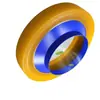 Junta de Brida de Inodoro Sello de Mantequilla Junta de Goma Anti-Olor Anti-Fugas Accesorios Universales para Inodoro Juego de Válvula de Retención