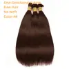 Cabelo Radiante com Cabelo Humano 4# Estilo Boêmio Cabelo Trançado em Massa Cabelo Humano para Trançar