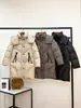 Calidad Europea de Alta Gama marca m Estilo Mismo que Tiktok Longitud Media 90% Plumón de Ganso Blanco Chaqueta de Plumón Holgada para Mujer