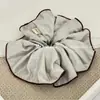 Scrunchie de Tela Texturizada Plisada Overlock Estilo Coreano Elegante Versátil Cuerda para el Cabello Cola de Caballo Simple para Mujeres