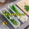 Caixa de Armazenamento de Cebolinha e Coentro para Cozinha, Caixa de Conservação de Vegetais para Geladeira, Ferramenta Portátil de Grau Alimentício Especial para Gengibre e Alho, Pendurar Macarrão