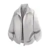 Moda Masculina Casual Nova Primavera e Outono Jaqueta Bomber Gola Alta Casal Roupa Externa Masculina Solta Top