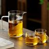 Copa de feria de vidrio estilo japonés, colador de té integrado, té verde creciente con filtro, juego de té kung fu, dispensador de té engrosado al por mayor