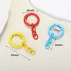 Llavero Colgante de Cadena de Cuatro Secciones Lacada con Hebilla de Primavera de Color Caramelo Accesorios para Joyería DIY Aro de Resorte Colgante para Bolso