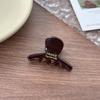 Pinza de Agarre Avanzado Sense Curry Profundo Ácido Acético Temperamento Retro Chocolate Pinza para el Cabello Parte Posterior de la Cabeza Pinza Tiburón para el Cabello Accesorios para el Cabello