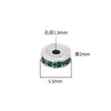 Nuevo Espaciador de Plata de Ley S925 Microincrustado con Circonita 5.5mm Espaciador de Plata Tailandesa Engastado con Diamantes Pulsera DIY Accesorios para Pulseras