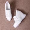 Zapatos para Aumentar la Altura Temporada de Primavera para Mujer, Zapatos Deportivos Casuales Negros, Tacones de Cuña Altos, Zapatos de Salón