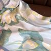 Bufanda Vintage Lotus Fashion Elegante Cuadrada Pequeña para Mujer Otoño e Invierno Estilo Coreano Cálida Profesional Elegante Chal Banda para el Cabello Bufanda