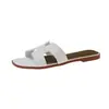 Pantuflas de Talla Grande con Forma de H para Mujer, Nuevo Estilo de Verano, Zapatos sin Cordones Versátiles para Exteriores, Sandalias Planas de Viaje, Al por Mayor en Stock