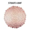 Tapete redondo oco de PVC de alta qualidade impermeável antiderrapante tapete de isolamento térmico anti-escaldamento Western placemat simples bronzing tapete de mesa atacado