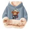 Sudadera con capucha de talla grande, suelta, de algodón compuesto y borrego, forrada de forro polar, sin bolsillos, para primavera y otoño, transfronteriza del Sudeste Asiático