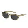 Gafas de sol ojo de gato color verde olivo transfronterizas para mujer, adelgazantes, estilosas, bloqueadoras del sol, gafas para fotografía callejera, gafas con protección UV