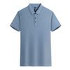 Overol polo de solapa de tejido gofrado logo bordado camisa cultural publicidad grupo camiseta de manga corta impresión