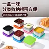 Plato para salsa de acero inoxidable 304, forma cuadrada, con tapa de silicona para sellado hermético, ideal para almacenar condimentos y bocadillos en casa, y fácil de transportar